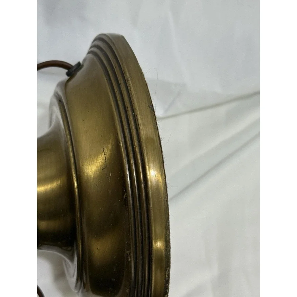Vintage Mid Century Modern Brass‎ Table Lamp Works 32